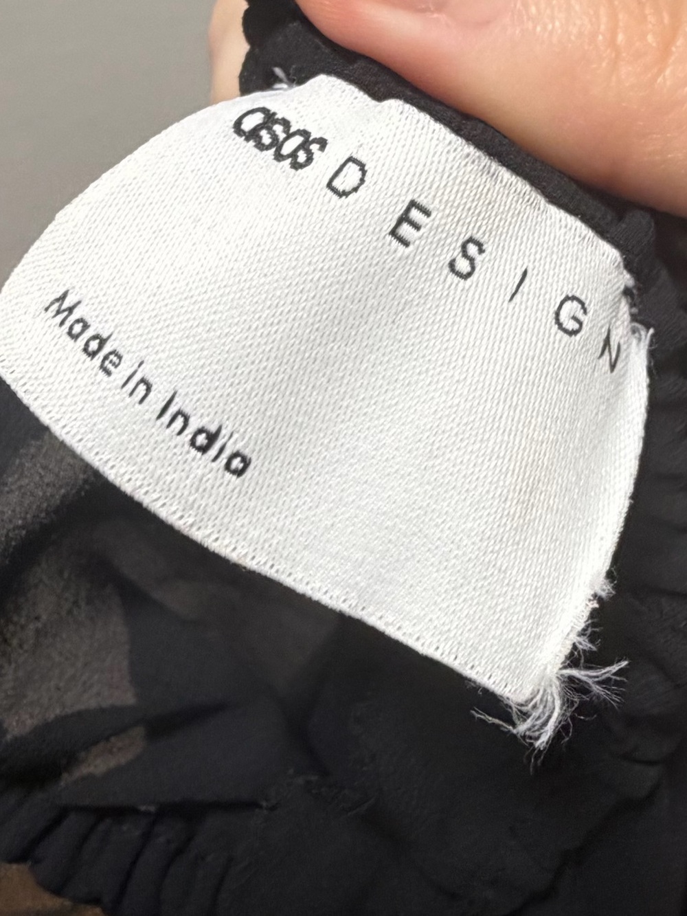 ASOS Design Black Sheer Ruched Drawstring Mini Dress Size 8 - Picture 4 of 5